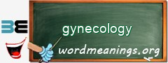 WordMeaning blackboard for gynecology